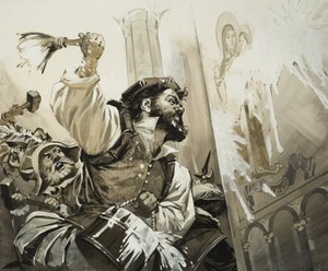 Fanatics Storming the Churches of Basle in Protestant Switzerland by Angus McBride