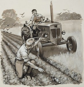 Farmer Discovering an Antiquarian Relic by Angus McBride