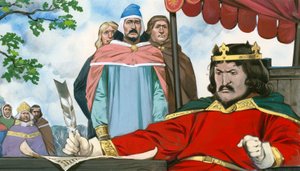 King John Reluctantly Signing Magna Carta by Angus McBride