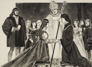 Marriage of Lucrezia Borgia (1480-1519) to the Duke Alfonso by Angus McBride