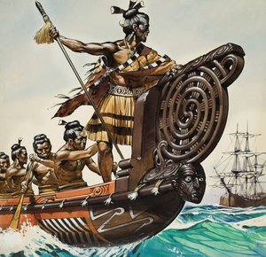 Natives and Captain Cook by Angus McBride