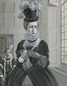 Queen Elizabeth I, Hearing News of the Execution of Mary Queen of Scots by Angus McBride