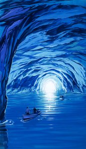 The Blue Grotto in Capri by Angus McBride