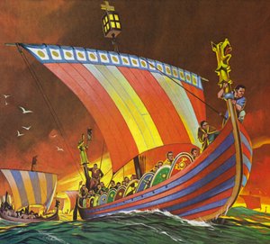The Normans cross the Channel for Hastings by Angus McBride