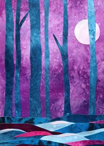 Winter Moonlit Forest
