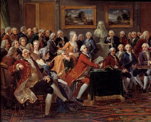 The Salon of Madame Geoffrin by Anicet Charles Lemonnier