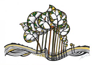 Whimsical Tree Illustration