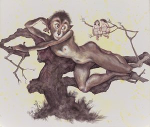 The Vervet In The Tree by Anita Kunz