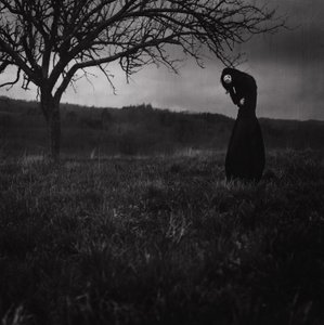 Sorrowful Figure Dark Landscape
