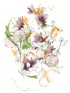Abstract Watercolor Flowers