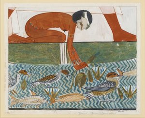 Copy of Wall Painting from Private Tomb 69 of Menna, Thebes, 20th century
