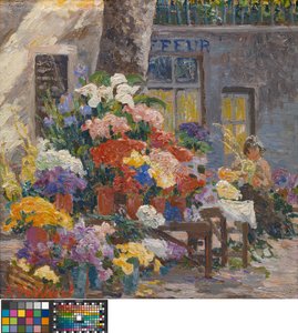 Flower Market at Menton (Côte d’Azur) by Anna de Weert