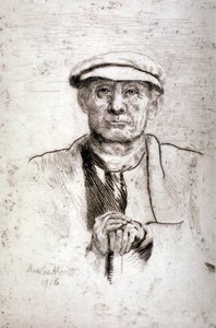 Old Man in a Flat Cap by Anna Lea Merritt