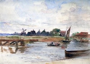 River Scene by Anna Lea Merritt