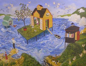 Bluebirds Over by Anna Pugh