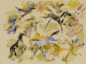 Horse and Clowns, 2023 by Anna Pugh