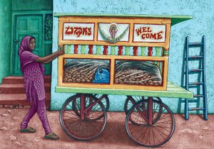 Street vendor, India, 2019
