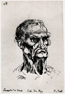 Drawing after Leonardo de Vinci by Anne Claude Philippe de Caylus