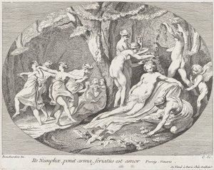 Go Nymphs, who lay down their arms, Love is resting!, 1730-60