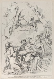 Sick People Summoning a Bishop Saint by Anne Claude Philippe de Caylus