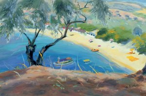 Achladies Bay, Skiathos, Greece by Anne Durham