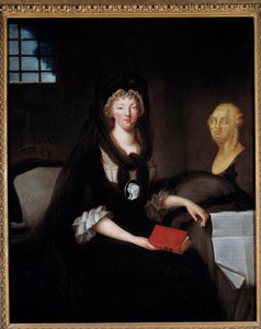 Portrait of Marie Antoinette (1755-1793) in Great Mourning at the Temple Prison by Anne Flore Millet de Brehan