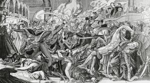 French repression during revolt of Cairo, October 21 by Anne Louis Girodet de Roucy Trioson