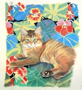 Sootsy and Dufy Fabric by Anne Robinson