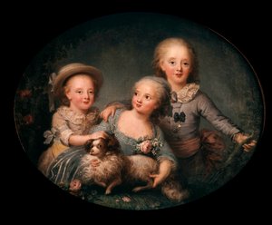 Portrait of the Children of Charles X by Anne Rosalie Filleul