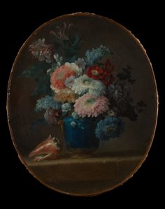 Vase of Flowers and Conch Shell by Anne Vallayer Coster