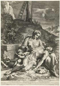Pieta (engraved by Pieter de Bailliu)
