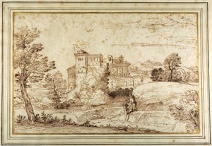 Landscape with a Castle and the Ruins of a Classical Portico