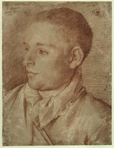 Portrait of Baldassare Aloisi, called Galanino, 1589-1590 by Annibale Carracci