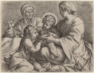 Madonna and Child with Saints Elizabeth and John the Baptist by Annibale Carracci