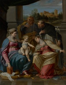 Madonna and Child with Saints Lucy, Dominic, and Louis of France by Annibale Carracci