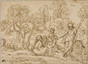 Saint John the Baptist Preaching by Annibale Carracci