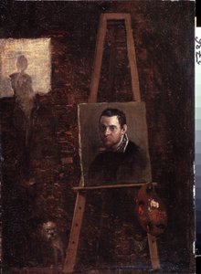 Self Portrait at the Easel