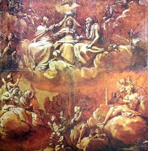 Study for the Coronation of the Virgin by Annibale Carracci