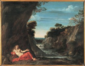 Landscape with the Penitent Magdalene by Annibale Carraccis School