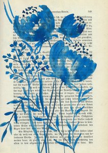 Blue Watercolor Botanicals