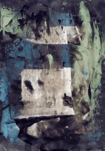 Modern Blue Green Layers by Annick