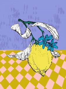Vibrant Lemon Bloom by Annick