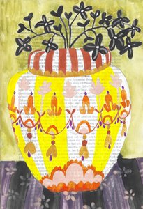 Vibrant Striped Vase by Annick