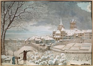 Lausanne in the Snow by Anonym