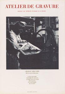 Poster of Printing House Atelier 63 in Paris (title: Atelier de gravure, Atelier 63 Joelle Serve) by Anonymous
