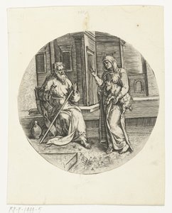 Anna Bringing the Blind Tobit a Kid Goat by Anonymous