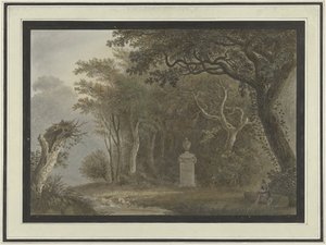 Landscape with Monument for Salomon Gessner by Anonymous