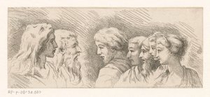 Busts of Seven Men and Women by Anonymous
