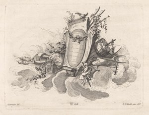 Cartouche with Agricultural Objects