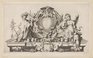 Cartouche for the Coat of Arms of a Cardinal by Anonymous